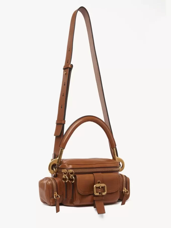 Small Camera bag in shiny leather