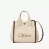 Small Chloé Carry tote bag in raffia-effect fibers