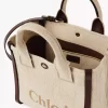 Small Chloé Carry tote bag in raffia-effect fibers