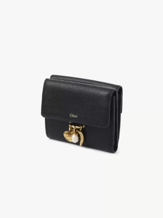 Small Chloé Charms tri-fold wallet in grained leather