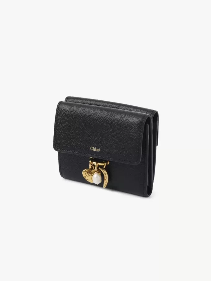 Small Chloé Charms tri-fold wallet in grained leather