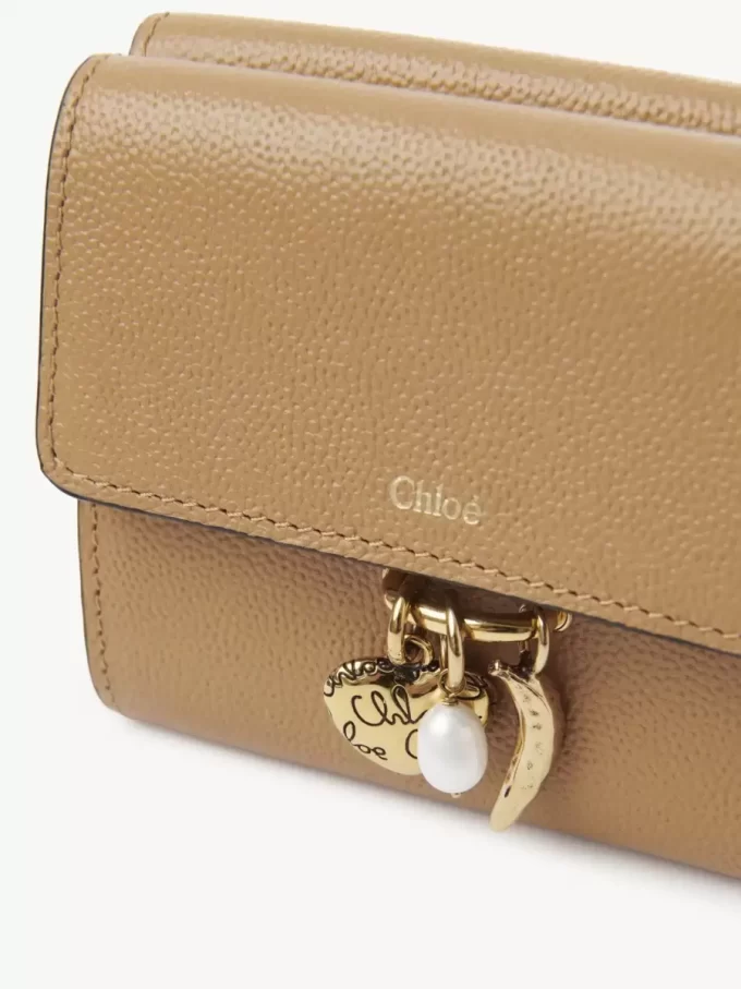 Small Chloé Charms tri-fold wallet in grained leather