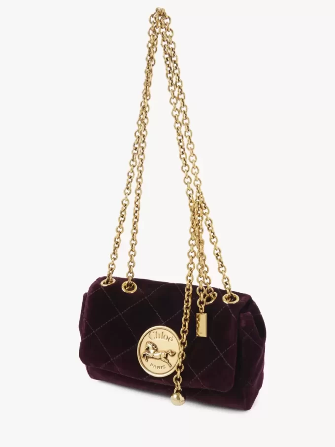 Small Chloé Heritage shoulder bag in velvet