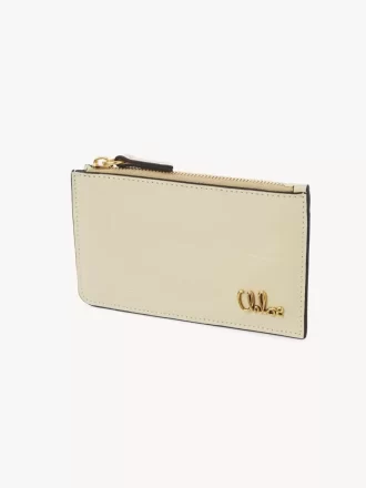 Small Chloé Iconic purse with card slots in croco-effect leather