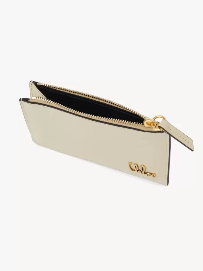 Small Chloé Iconic purse with card slots in croco-effect leather