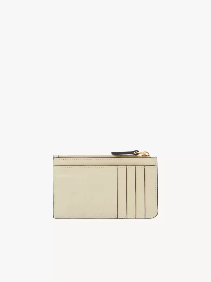 Small Chloé Iconic purse with card slots in croco-effect leather