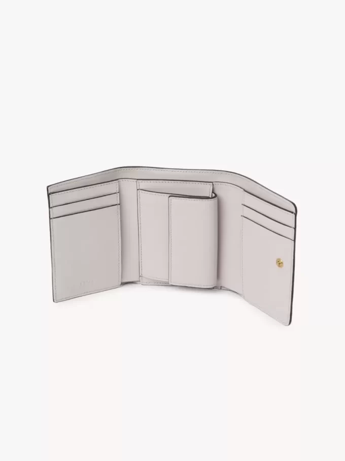 Small Chloé Iconic tri-fold with coin pocket in grained leather