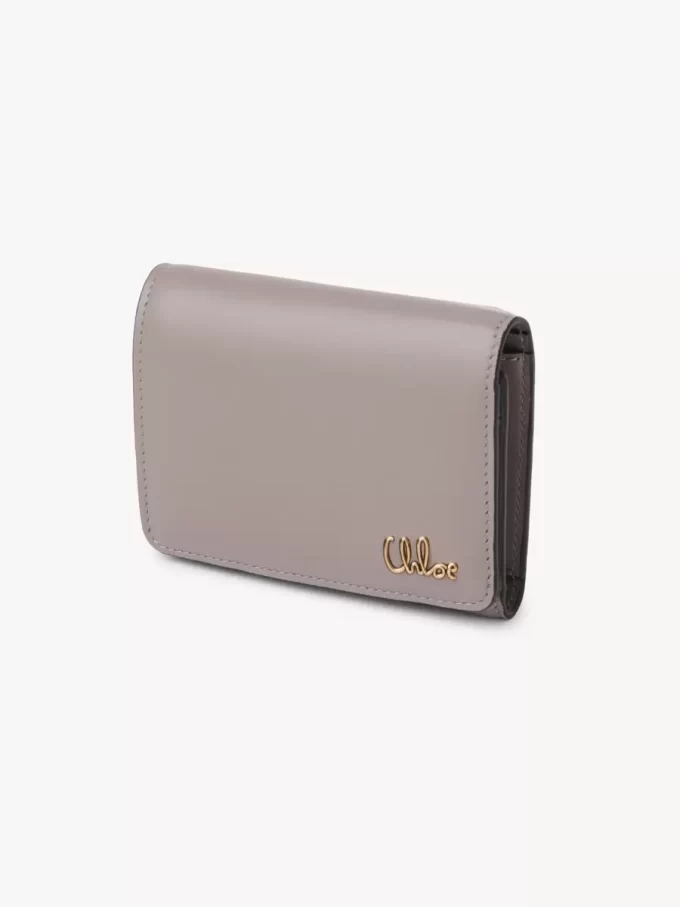 Small Chloé Iconic tri-fold with coin pocket in shiny leather