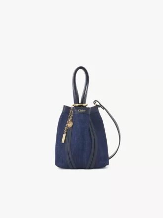 Small Chloé Spin tote bag in denim