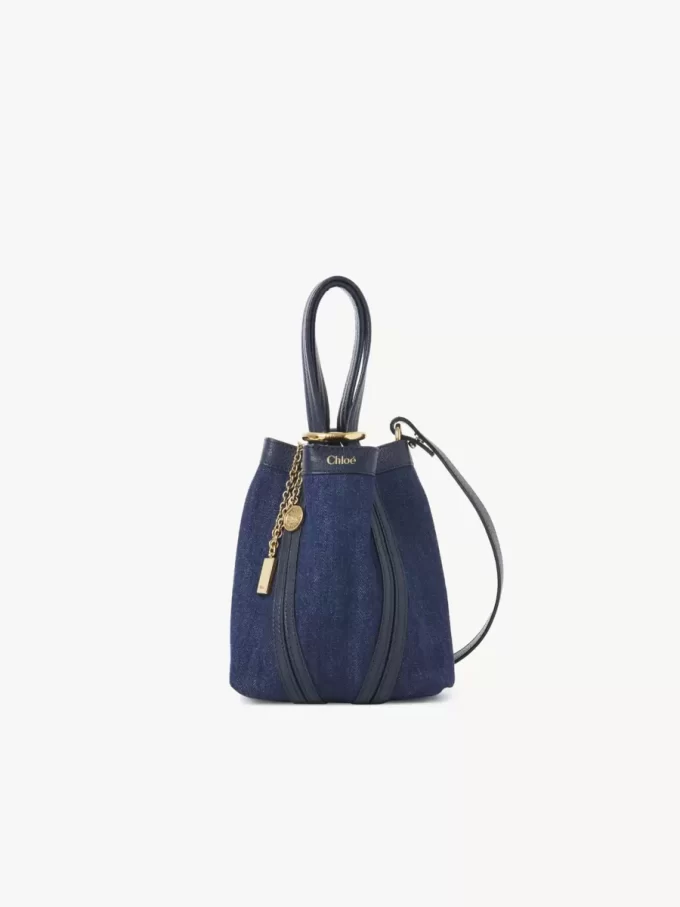 Small Chloé Spin tote bag in denim