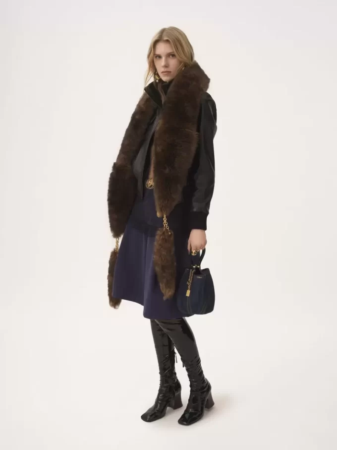 Small Chloé Spin tote bag in denim