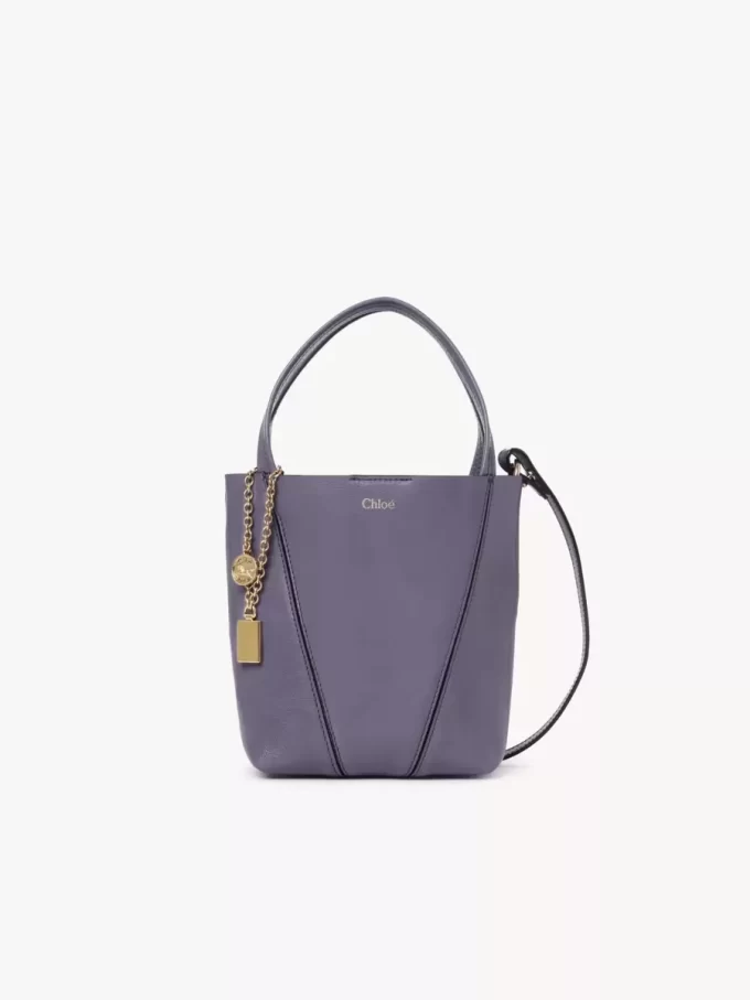 Small Chloé Spin tote bag in grained leather
