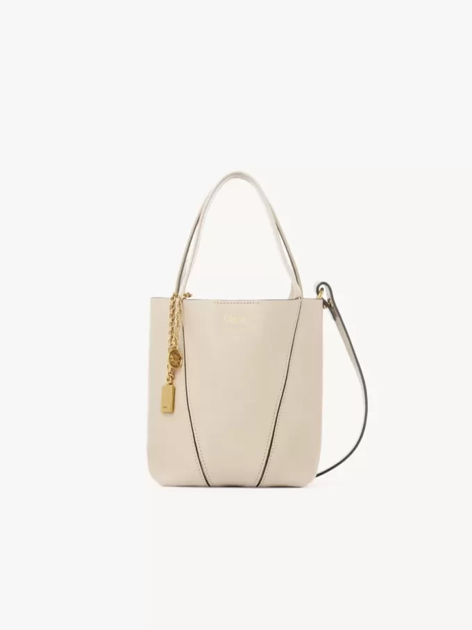 Small Chloé Spin tote bag in grained leather