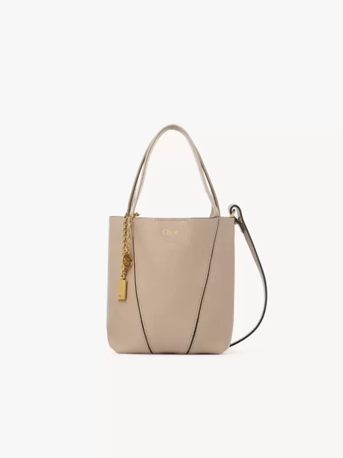 Small Chloé Spin tote bag in grained leather