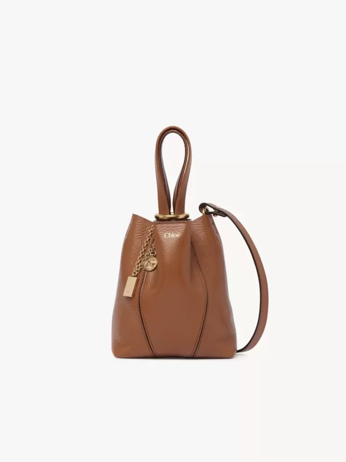 Small Chloé Spin tote bag in grained leather