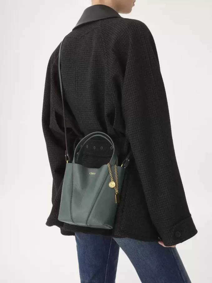 Small Chloé Spin tote bag in grained leather