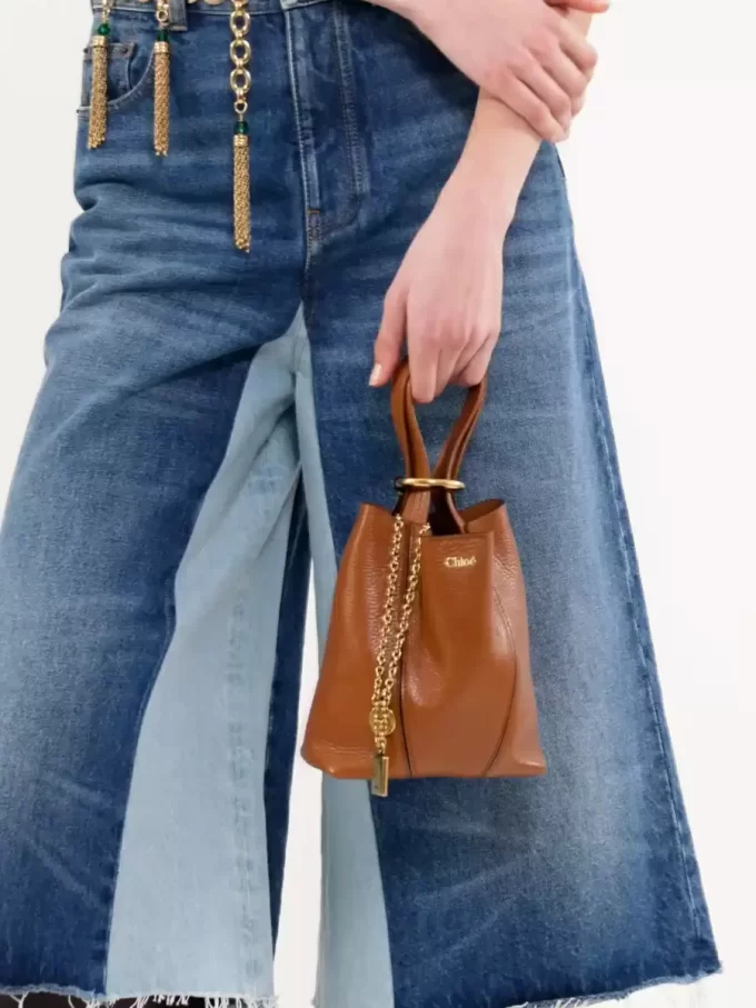 Small Chloé Spin tote bag in grained leather