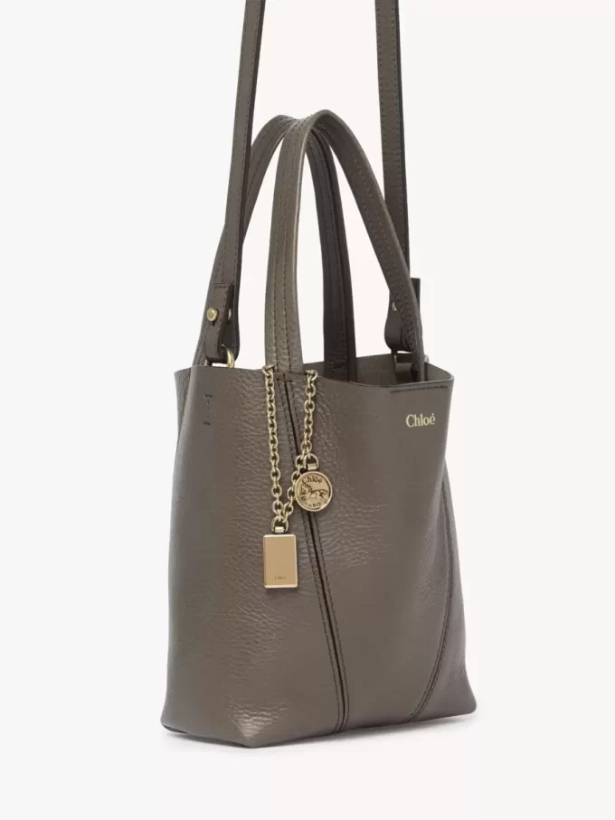 Small Chloé Spin tote bag in grained leather