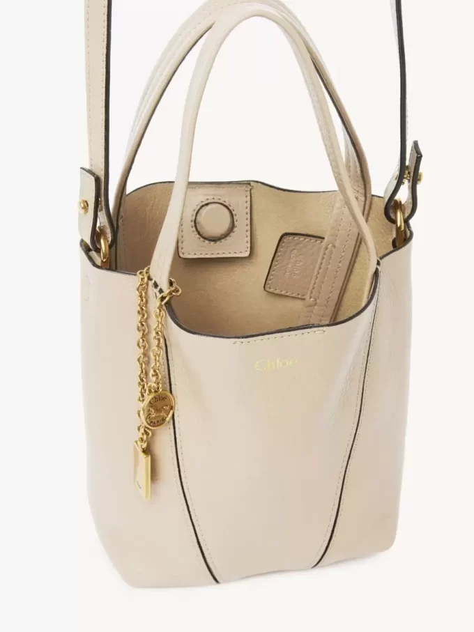 Small Chloé Spin tote bag in grained leather