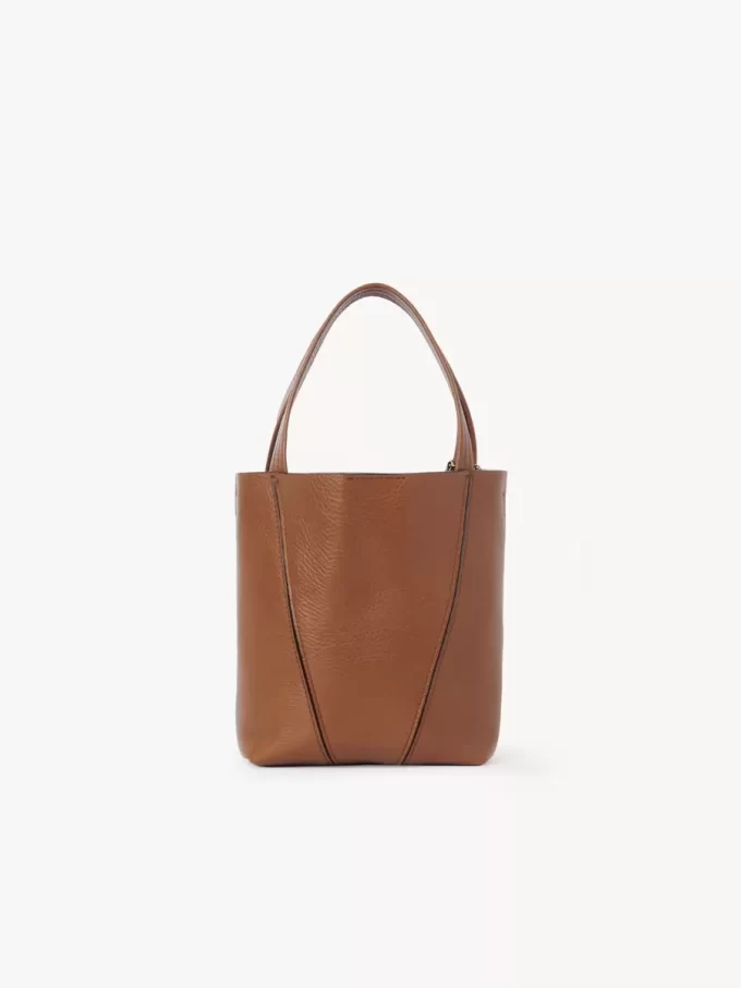 Small Chloé Spin tote bag in grained leather