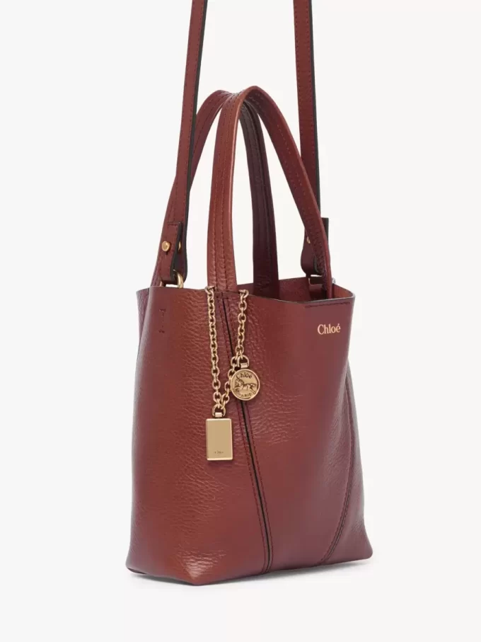 Small Chloé Spin tote bag in grained leather