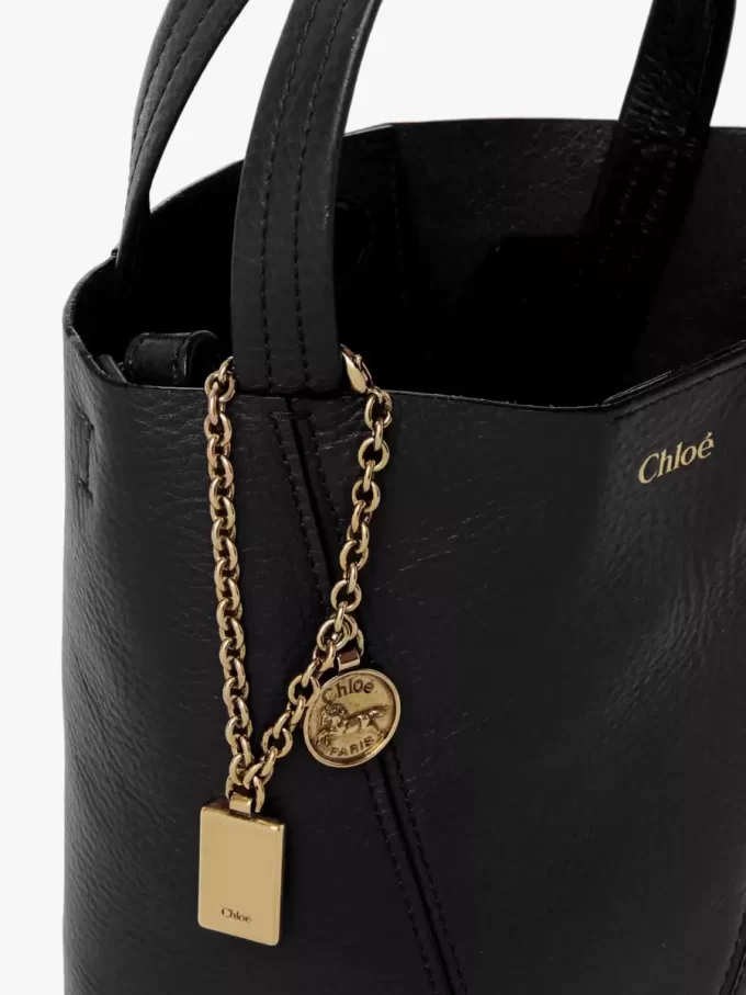 Small Chloé Spin tote bag in grained leather