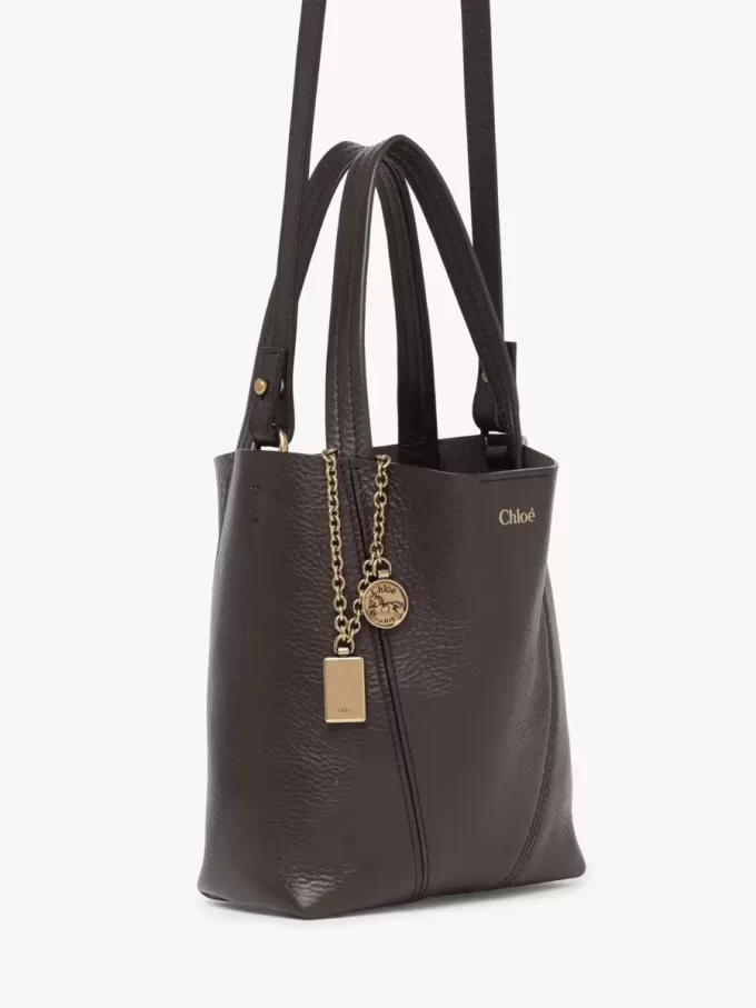 Small Chloé Spin tote bag in grained leather