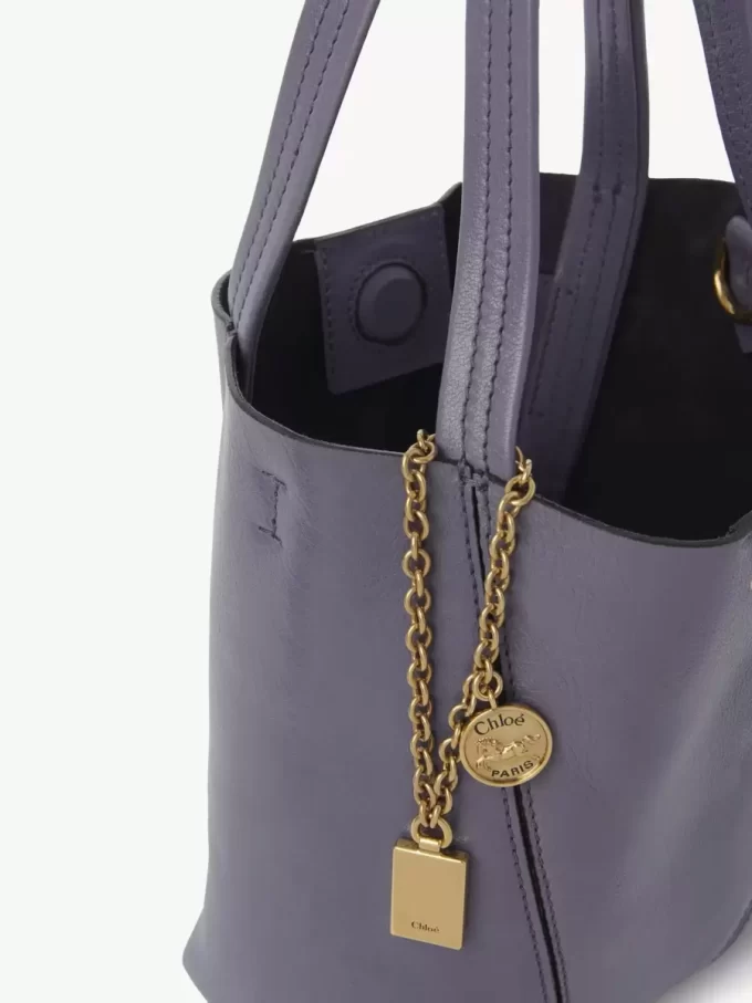 Small Chloé Spin tote bag in grained leather