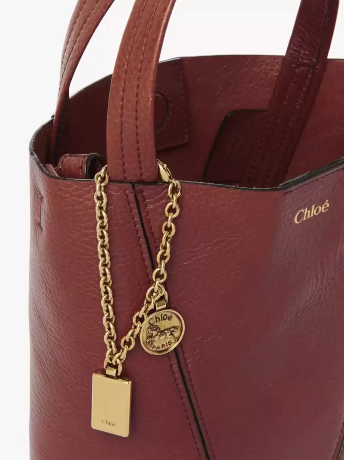 Small Chloé Spin tote bag in grained leather