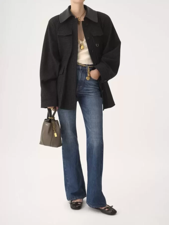 Small Chloé Spin tote bag in grained leather