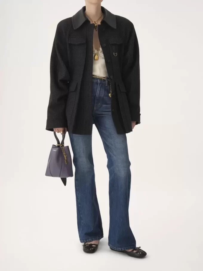 Small Chloé Spin tote bag in grained leather