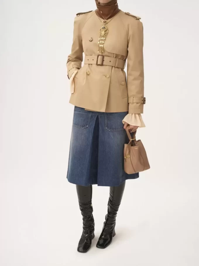 Small Chloé Spin tote bag in grained leather