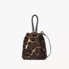 Small Chloé Spin tote bag in leopard-print shearling
