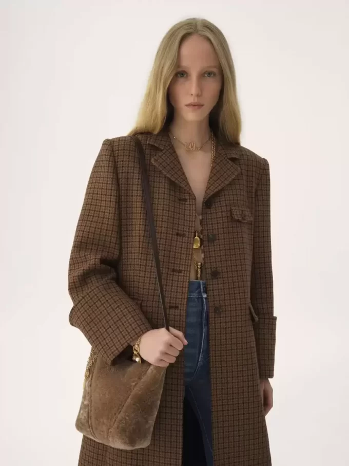 Small Chloé Spin tote bag in shearling