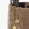 Small Chloé Spin tote bag in shearling