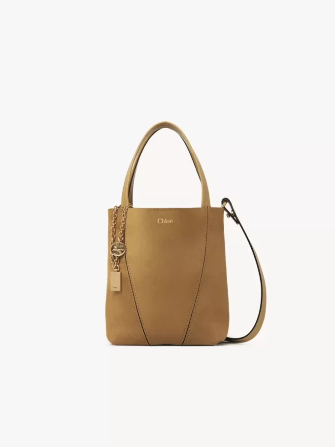 Small Chloé Spin tote bag in suede leather