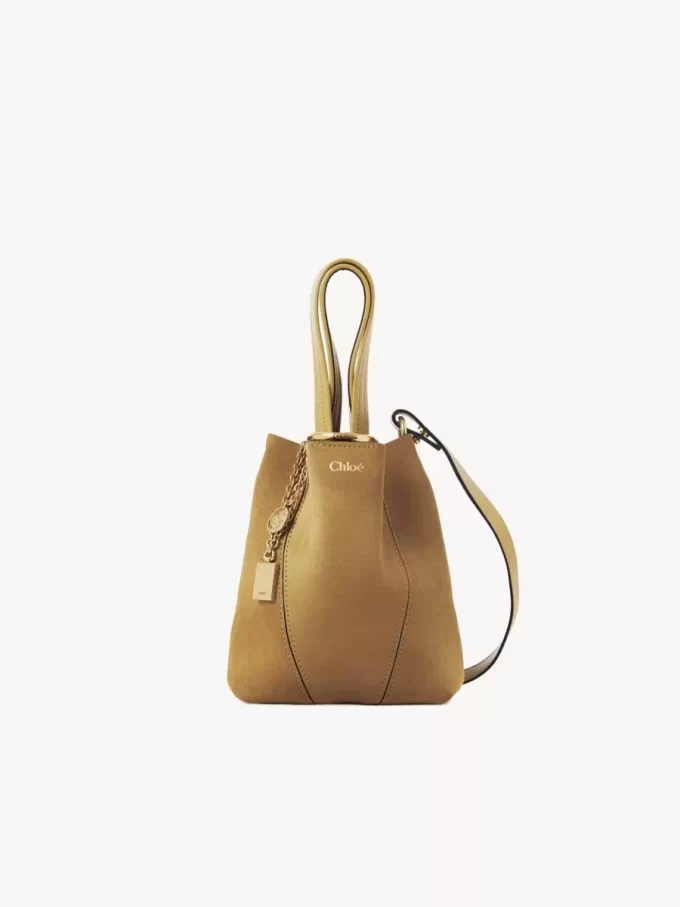Small Chloé Spin tote bag in suede leather