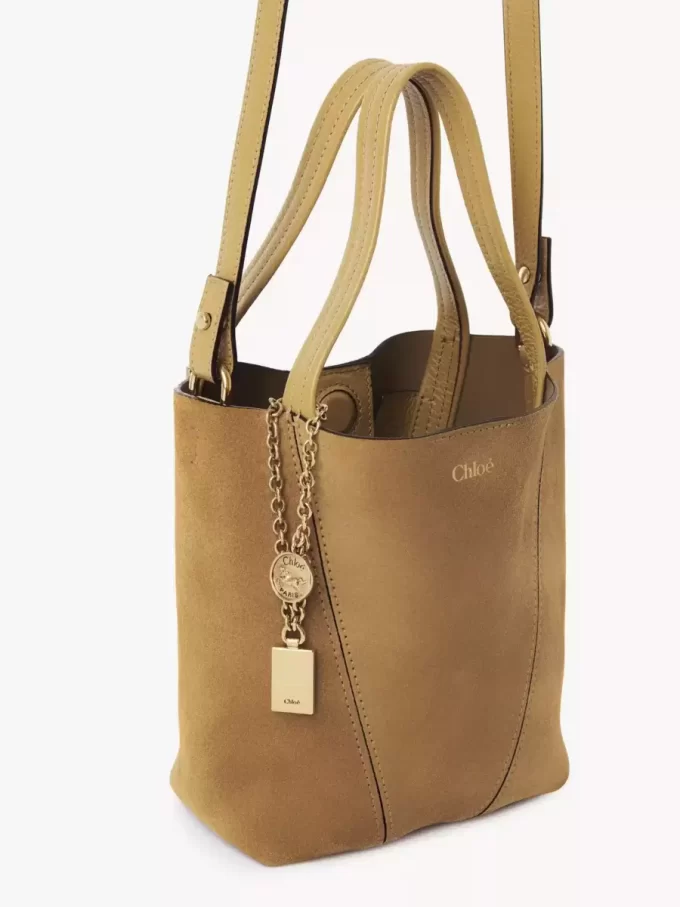 Small Chloé Spin tote bag in suede leather