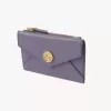 Small Envelope purse with card slots in grained leather