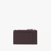 Small Envelope purse with card slots in grained leather