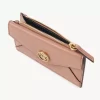 Small Envelope purse with card slots in grained leather