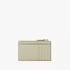 Small Envelope purse with card slots in grained leather