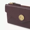 Small Envelope purse with card slots in grained leather