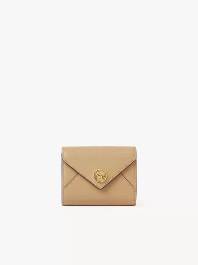 Small Envelope tri-fold in grained leather