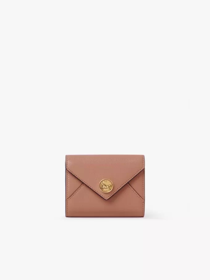 Small Envelope tri-fold in grained leather