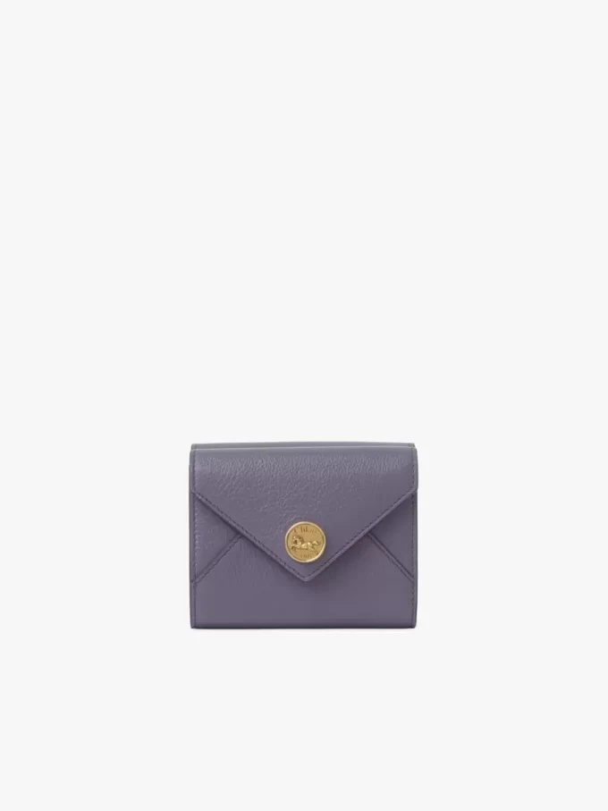 Small Envelope tri-fold in grained leather