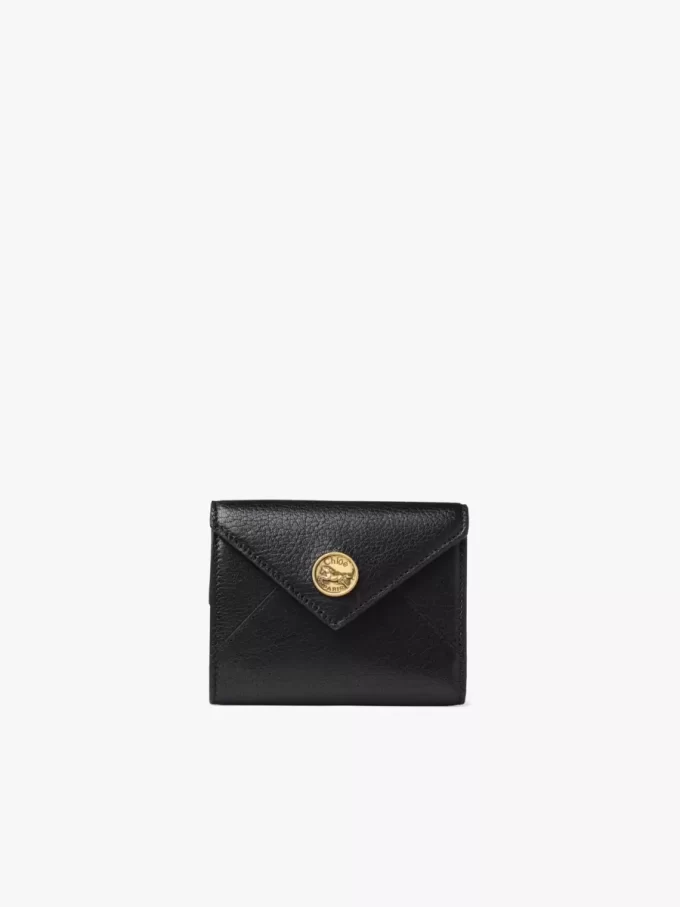 Small Envelope tri-fold in grained leather