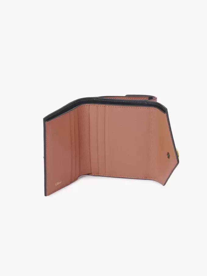 Small Envelope tri-fold in grained leather