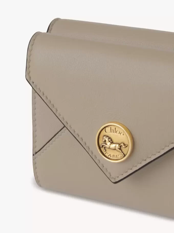 Small Envelope tri-fold in grained leather