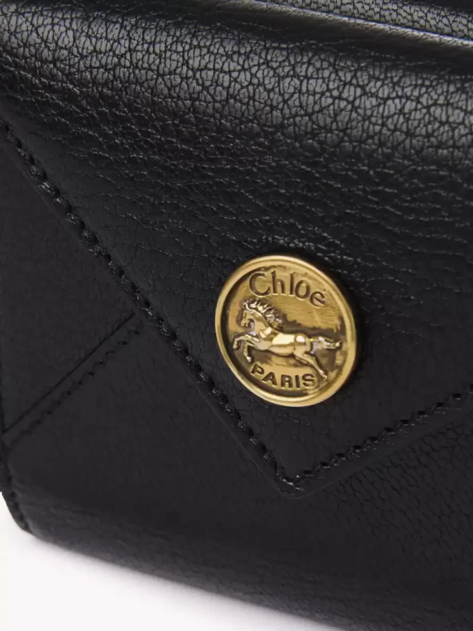 Small Envelope tri-fold in grained leather